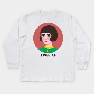 Twee AF • Original Fan Tribute Design Kids Long Sleeve T-Shirt